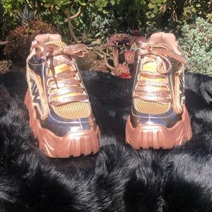 Anthony Wang COLLECTION sneakers in METALLIC ROSE GOLD